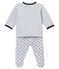 Pijama sin pies para bebé niño gris POUSSIERE/blanco MULTICO