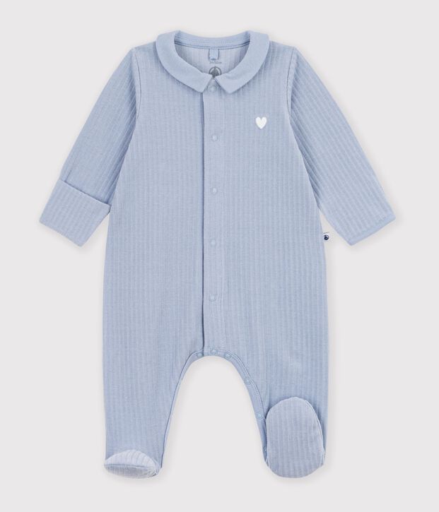Pijama de terciopelo con cuello liso para beb&eacute; POLAIRE