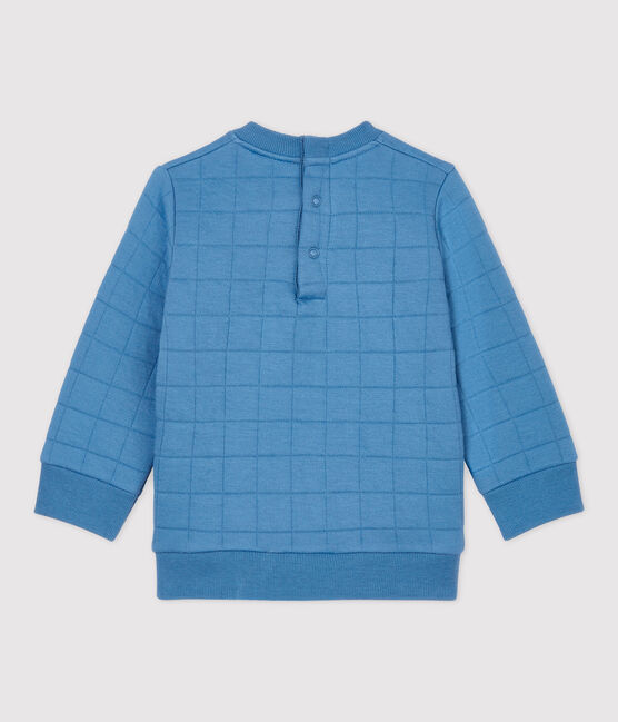 Sudadera acolchada orgánica de bebé. azul POLOCHON