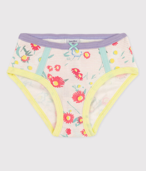 Braguita de algod&oacute;n de ni&ntilde;a blanco/multicolor