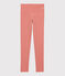 Leggings de punto de elastano de niña rosa PAPAYE