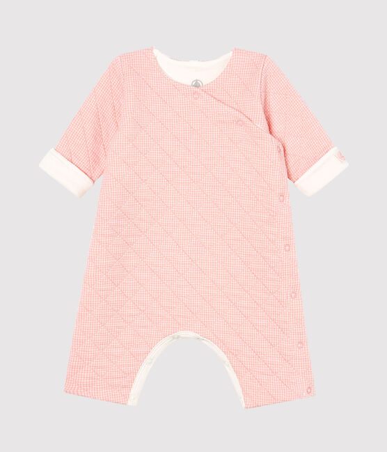 Mono largo para bebé de túbico acolchado rosa CHARME/blanco MARSHMALLOW