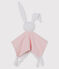 Peluche de conejo para bebé de algodón rosa CHARME/blanco MARSHMALLOW