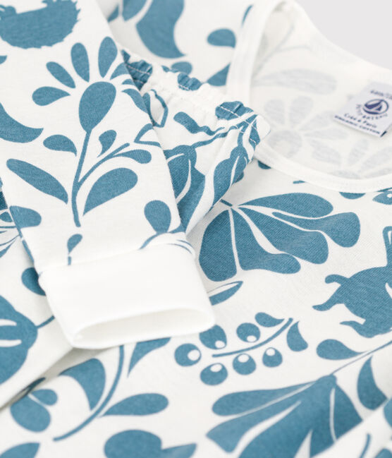 Pijama snugfit de algodón con flor blanco MARSHMALLOW/ ROVER