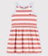 Vestido sin mangas de algodón a rayas para niña