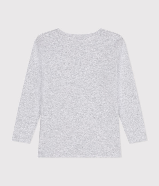 Camiseta de manga larga de niña de algodón gris POUSSIERE CHINE