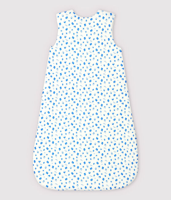 Saco de dormir de barcos de bebé de algodón ecológico blanco MARSHMALLOW/azul COOL