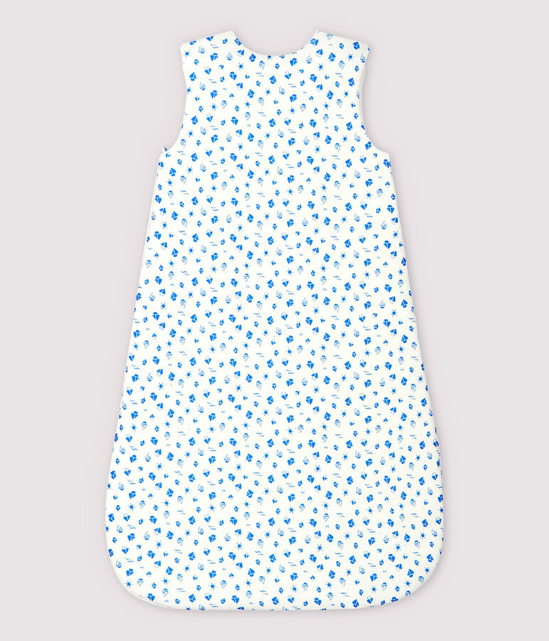 Saco de dormir de barcos de beb&eacute; de algod&oacute;n ecol&oacute;gico blanco MARSHMALLOW/azul COOL