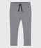 Pantalón de punto doble para niña azul SMOKING/blanco MARSHMALLOW