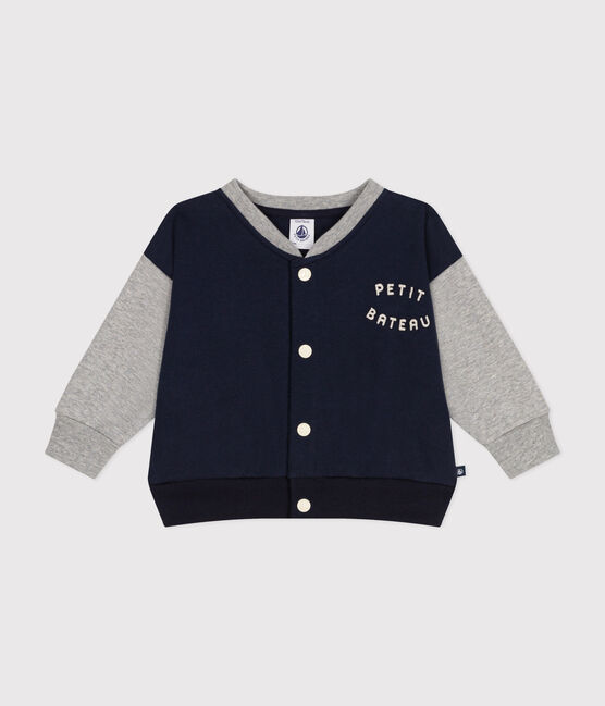 Chaqueta teddy de felpa para bebé azul SMOKING/ CHATON