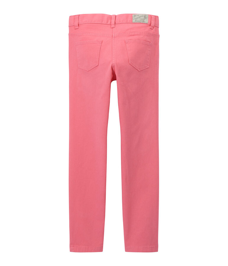 Pantal&oacute;n para ni&ntilde;a en jean colorido rosa