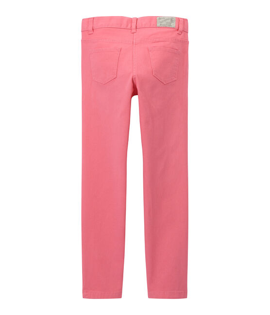Pantalón para niña en jean colorido rosa PETAL