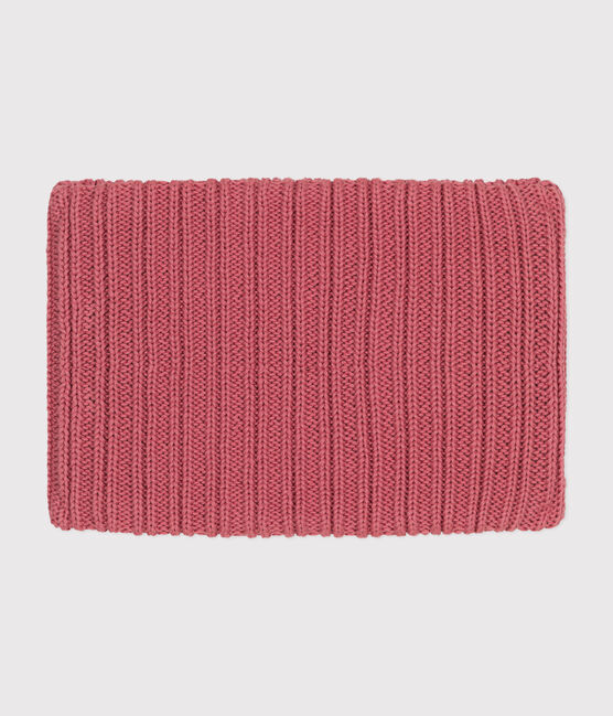 Cuello infantil de punto tricotado con forro polar rosa ROSEWOOD