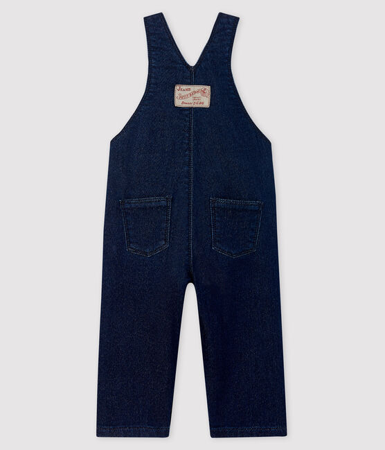 Peto largo de tela efecto vaquero para bebé unisex azul JEAN