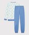 Pijama infantil de terciopelo con estampado de estrellas azul/multicolor