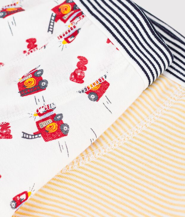 Juego de b&oacute;xeres infantiles de algod&oacute;n con estampado de bombero multicolor