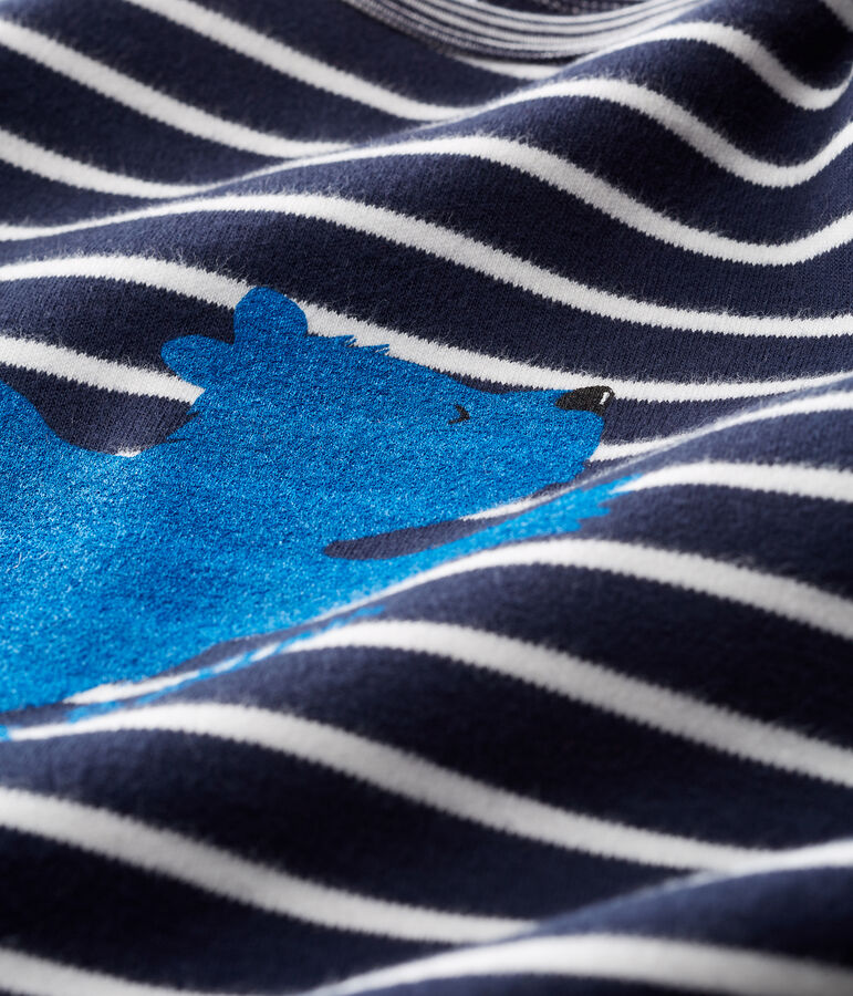 Mono largo con rayas marineras para beb&eacute; ni&ntilde;o azul/blanco