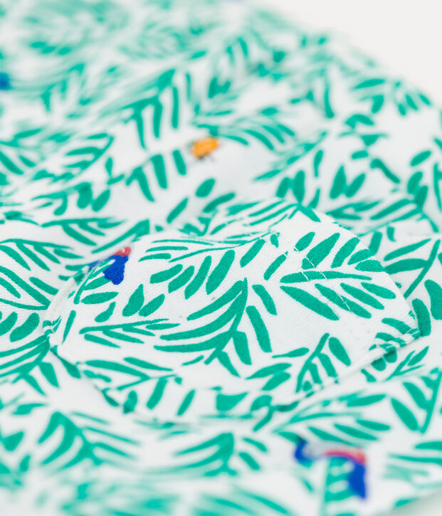 Pantal&oacute;n corto de algod&oacute;n de beb&eacute;. blanco/multicolor