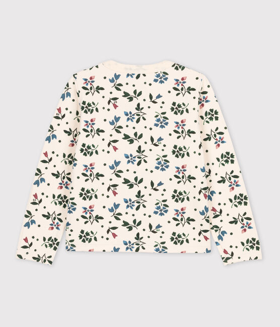 Cárdigan estampado de túbico de niña blanco AVALANCHE/ MULTICO