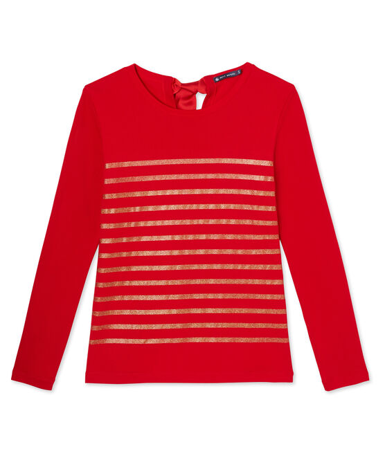 T-shirt femme à rayures paillettes rojo FROUFROU