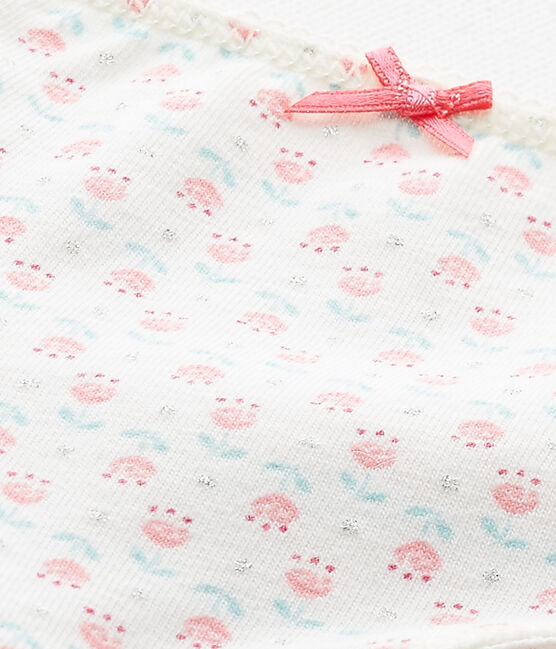 Shortie estampado en jersey stretch blanco LAIT/blanco MULTICO