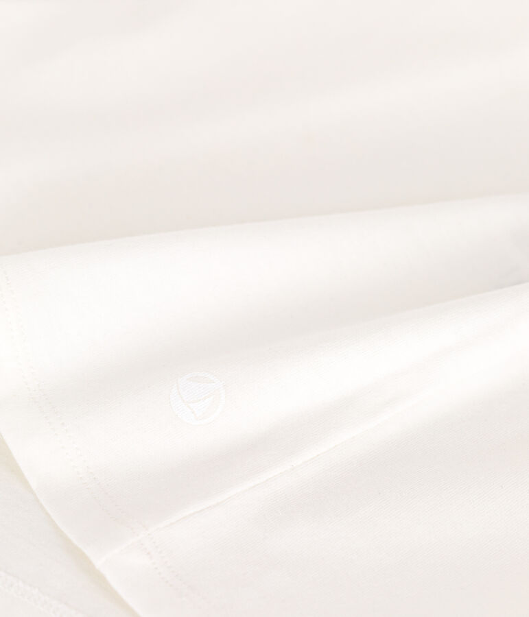 Camiseta Recta de algod&oacute;n liso para mujer blanco