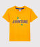 Camiseta de manga corta de punto de niño amarillo TEHONI