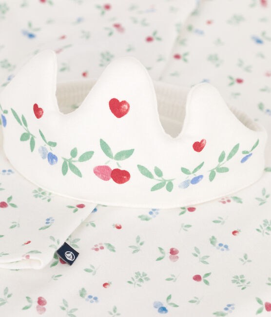 Camisón disfraz y diadema infantil de algodón blanco MARSHMALLOW/blanco MULTICO