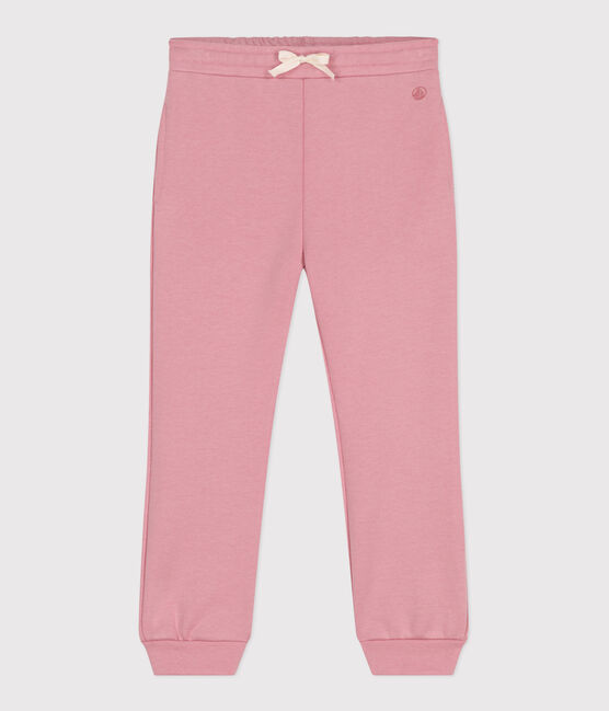 Pantalón infantil de jogging liso de algodón rosa CHARME