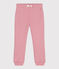 Pantalón infantil de jogging liso de algodón rosa CHARME