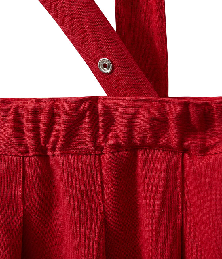 Falda de tirantes de quita y pon para ni&ntilde;a rojo