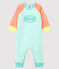 Pijama sin pies de punto naranja CORAL/blanco MARSHMALLOW