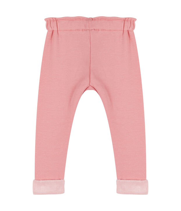 Pantal&oacute;n de terciopelo para beb&eacute; ni&ntilde;a rosa