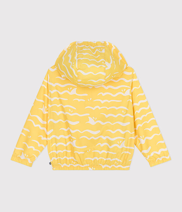 Cortavientos infantil ultraligero amarillo/blanco