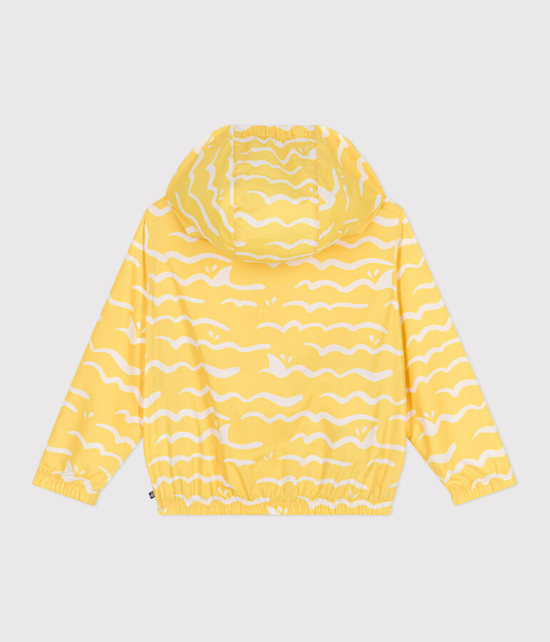 Cortavientos infantil ultraligero amarillo/blanco