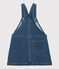 Pichi de tejido vaquero ecológico de niña azul DENIM BLEU DELAVE
