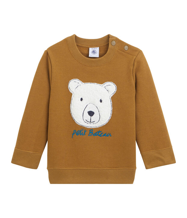 Sudadera de mulet&oacute;n para beb&eacute; ni&ntilde;o marron