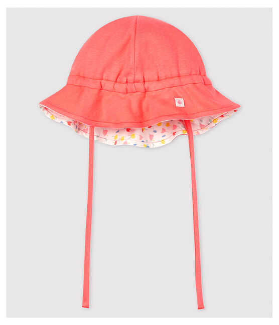 Gorro bob de bebé de rizo de algodón orgánico naranja PEACHY