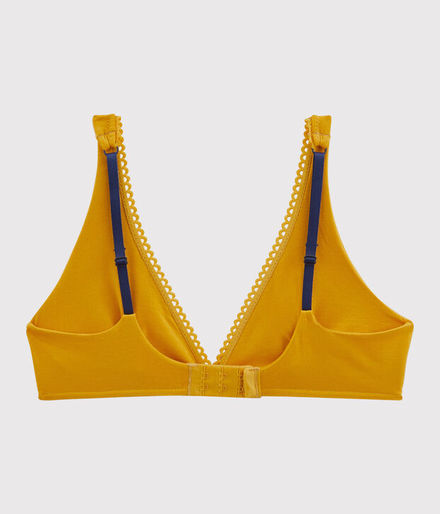 Sujetador triangula de mujer amarillo