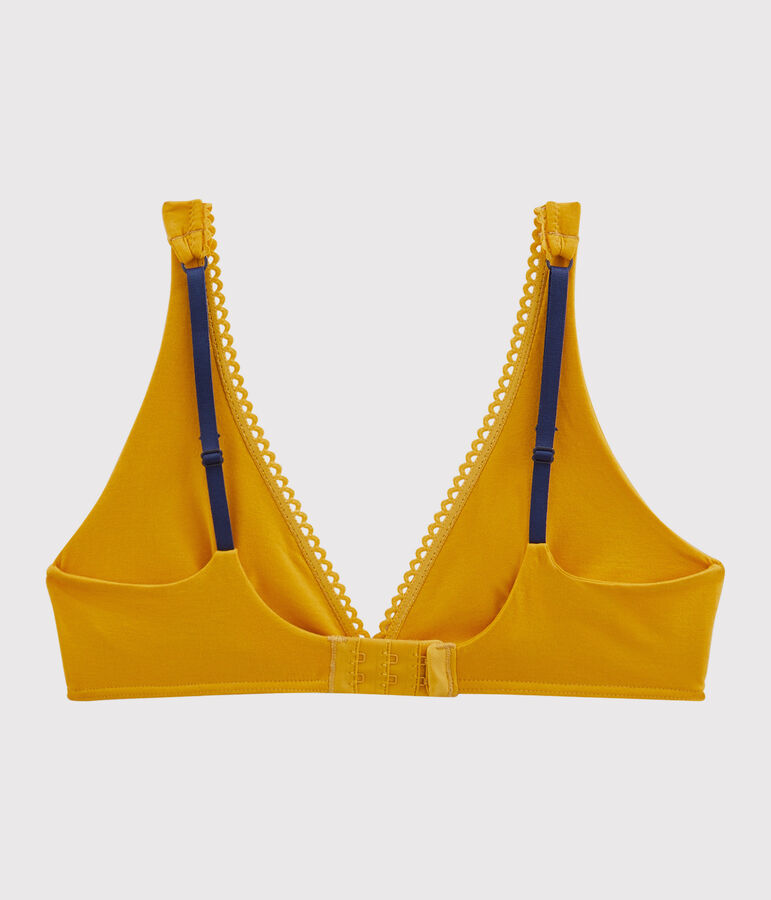 Sujetador triangula de mujer amarillo