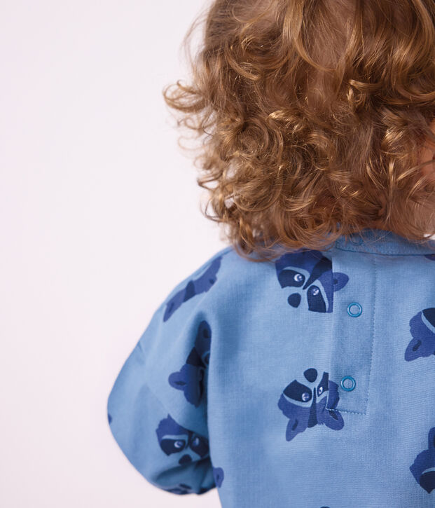 Conjunto de sudadera y pantal&oacute;n para beb&eacute; de algod&oacute;n con estampado de animal azul/multicolor