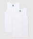 Lote de 2 camisetas de tirantes blancas de niño