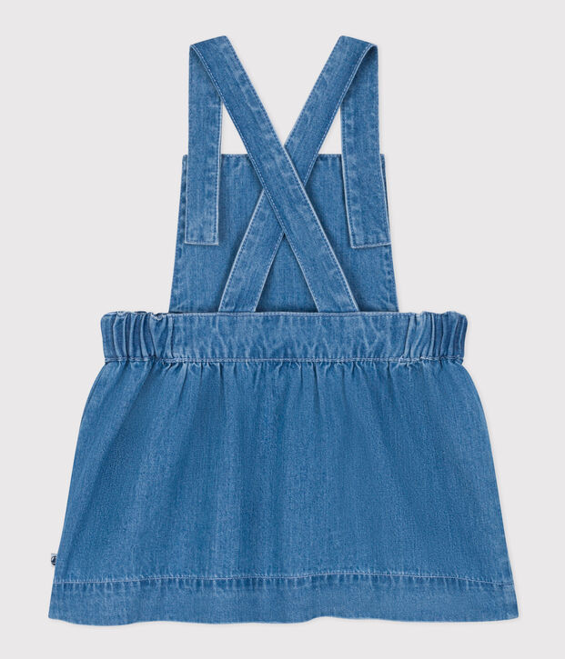 Vestido vaquero ligero sin mangas para beb&eacute; azul
