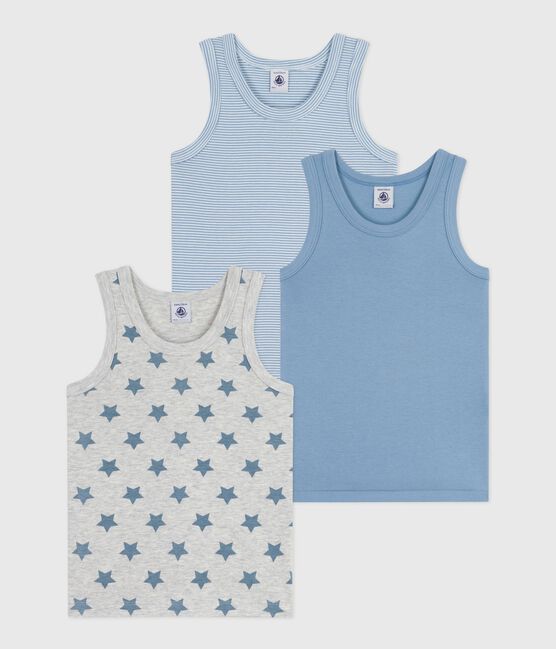 Juego de camisetas infantiles sin mangas de algodón con estampado de estrellas variante 1