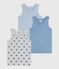 Juego de camisetas infantiles sin mangas de algodón con estampado de estrellas variante 1