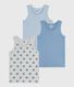 Juego de camisetas infantiles sin mangas de algodón con estampado de estrellas