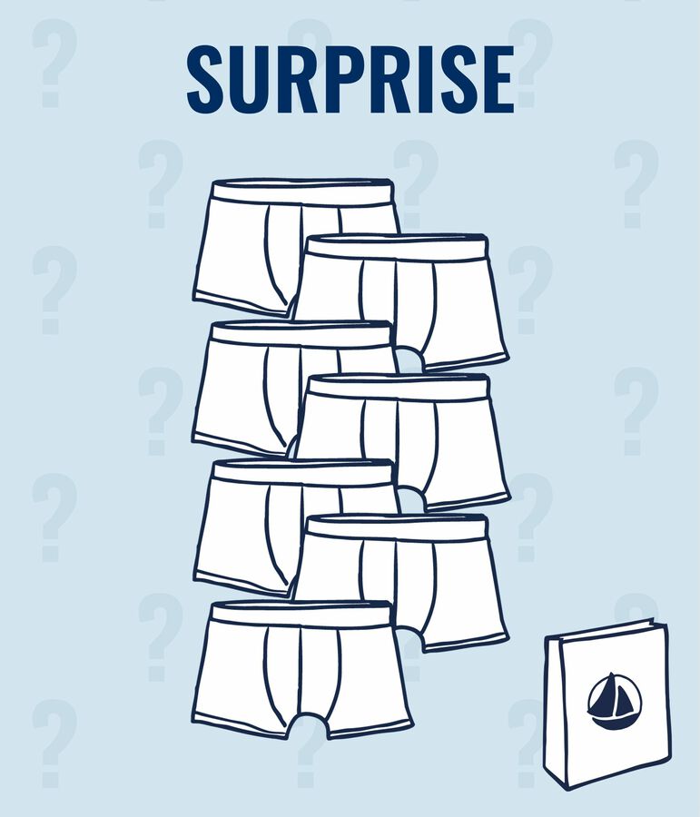 Juego sorpresa de 7 b&oacute;xers para ni&ntilde;o peque&ntilde;o multicolor