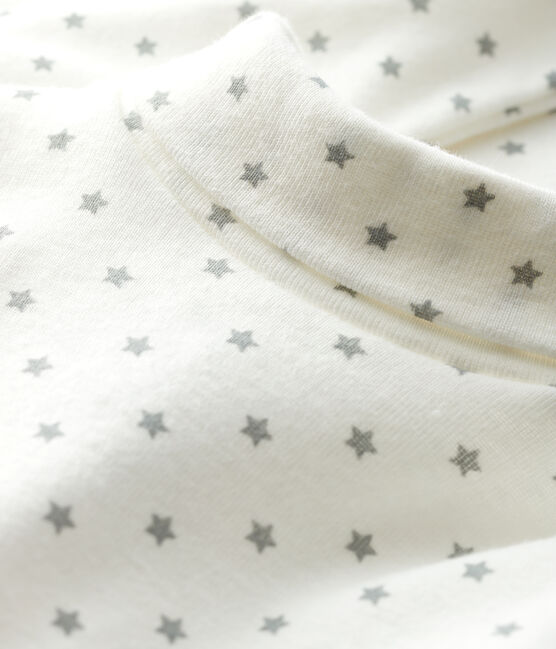 Bodi de manga larga para bebé niño blanco MARSHMALLOW/gris GRIS