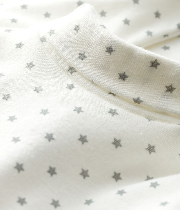 Bodi de manga larga para beb&eacute; ni&ntilde;o blanco/gris