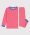 Pijama milrayas de algodón orgánico infantil unisex rojo PEPS/blanco MARSHMALLOW